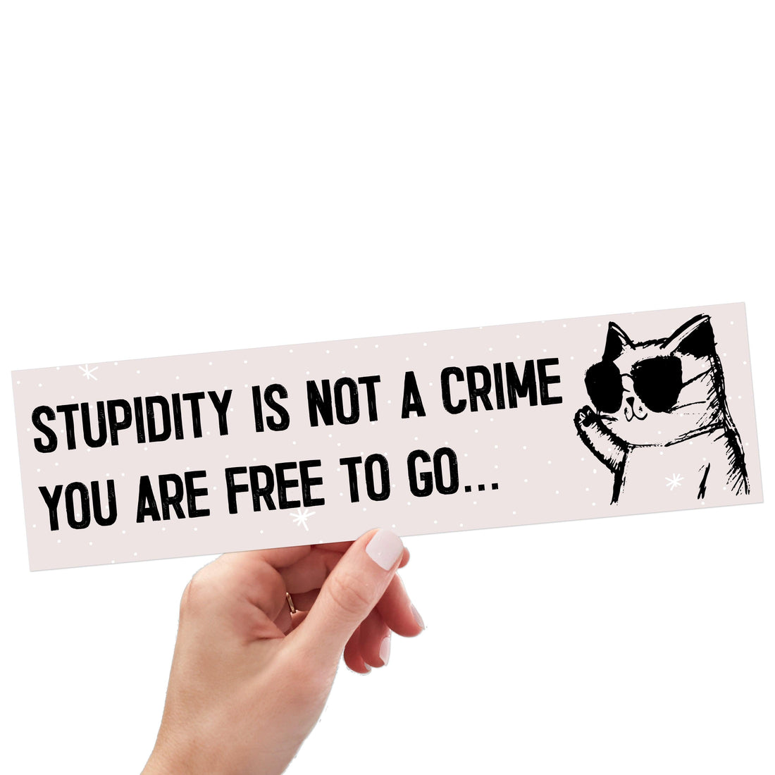 Stupidity Is Not A Crime, You Are Free To Go